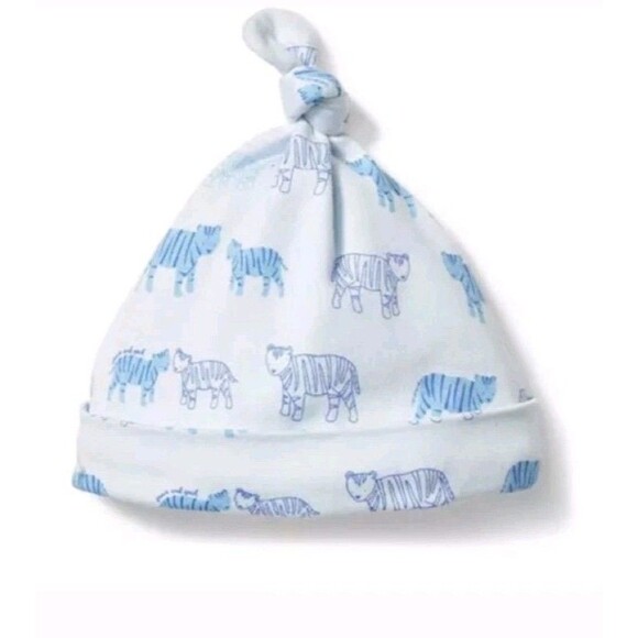 Janie And Jack Baby Blue Tiger Twist   Beanie Cap Crib Cap NEW - Picture 1 of 5